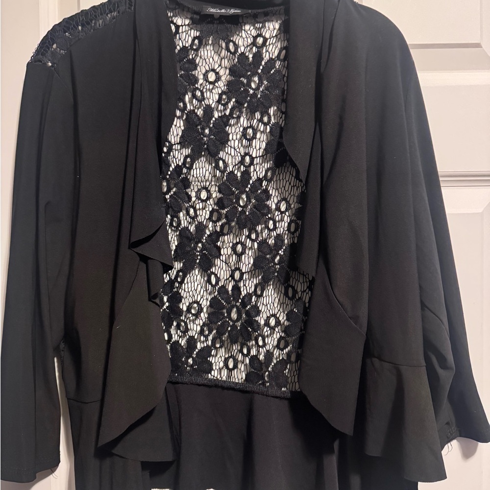 Black Lace Overlay Shrug